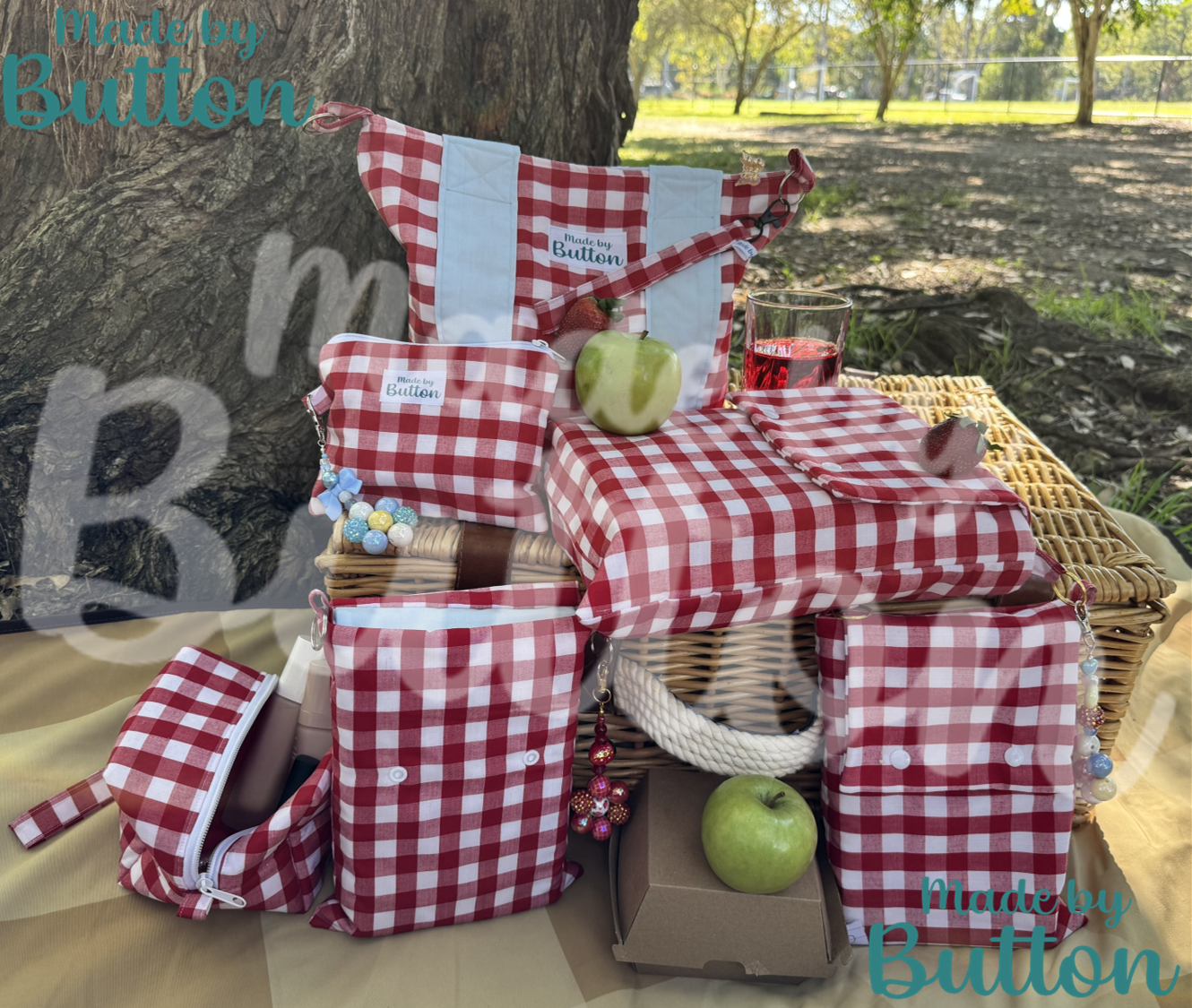 "Pudding's Basket" Boxy Pouch (Variant B)