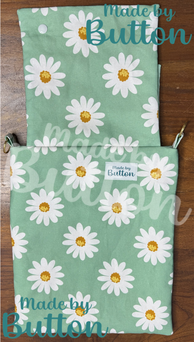 "Mint Daisy" Large Book Sleeves