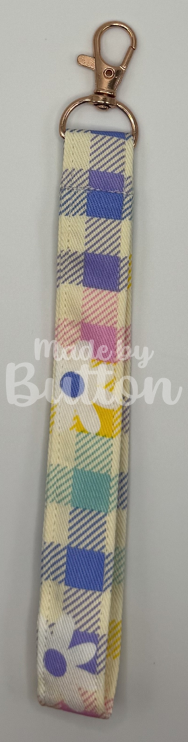 "Pastels, Kept In Check" Wristlet (Rose Gold)
