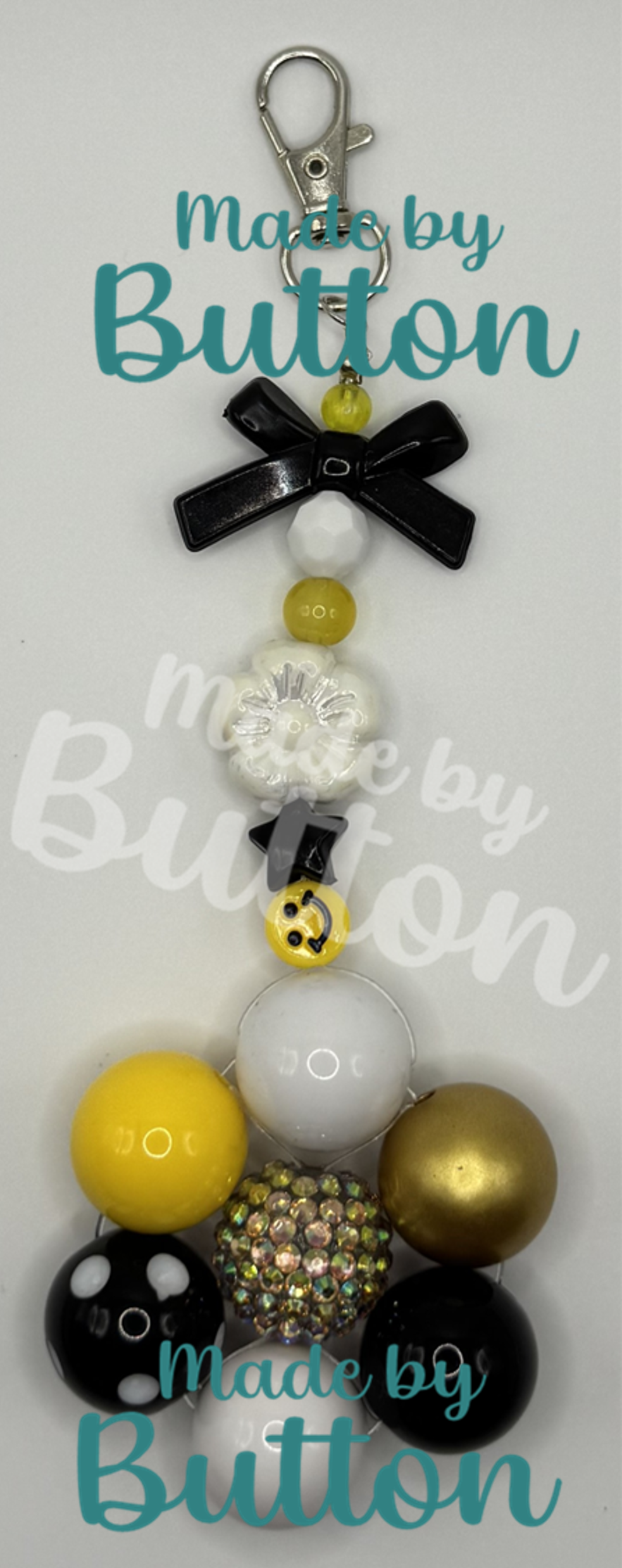 The Happy Black and Yellow Keychain