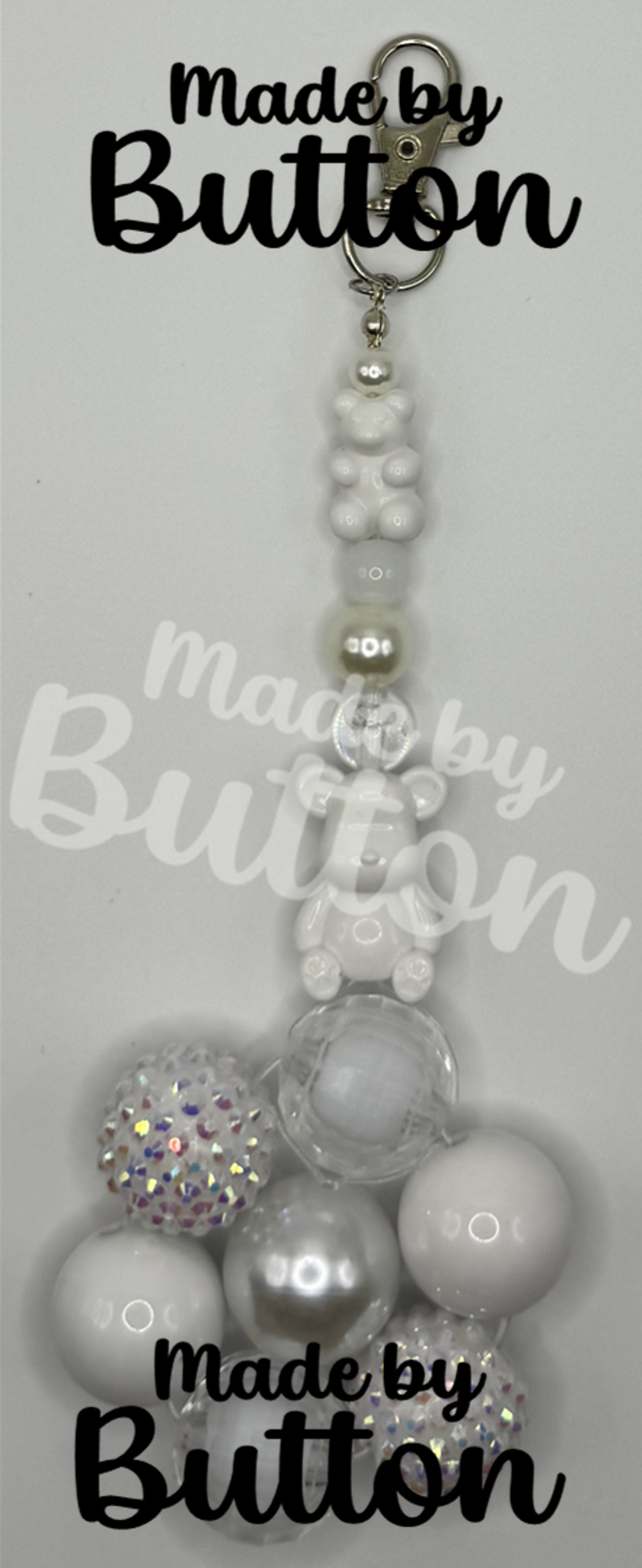 Teddy's White Wonderland Keychain
