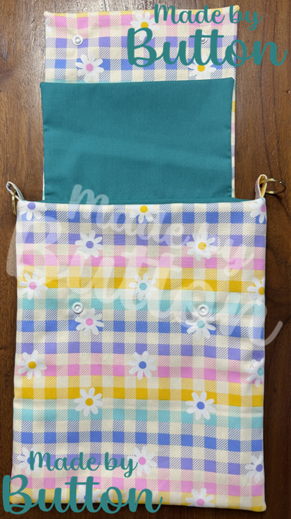 "Pastels, Kept In Check" Large Book Sleeves