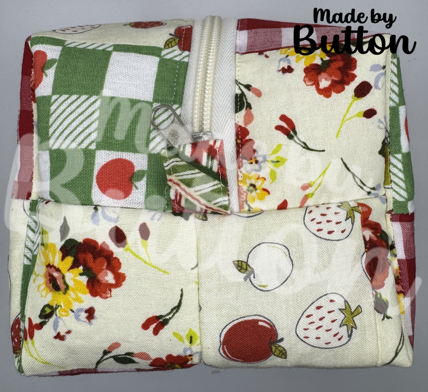 "Picnic Collage" Boxy Pouch