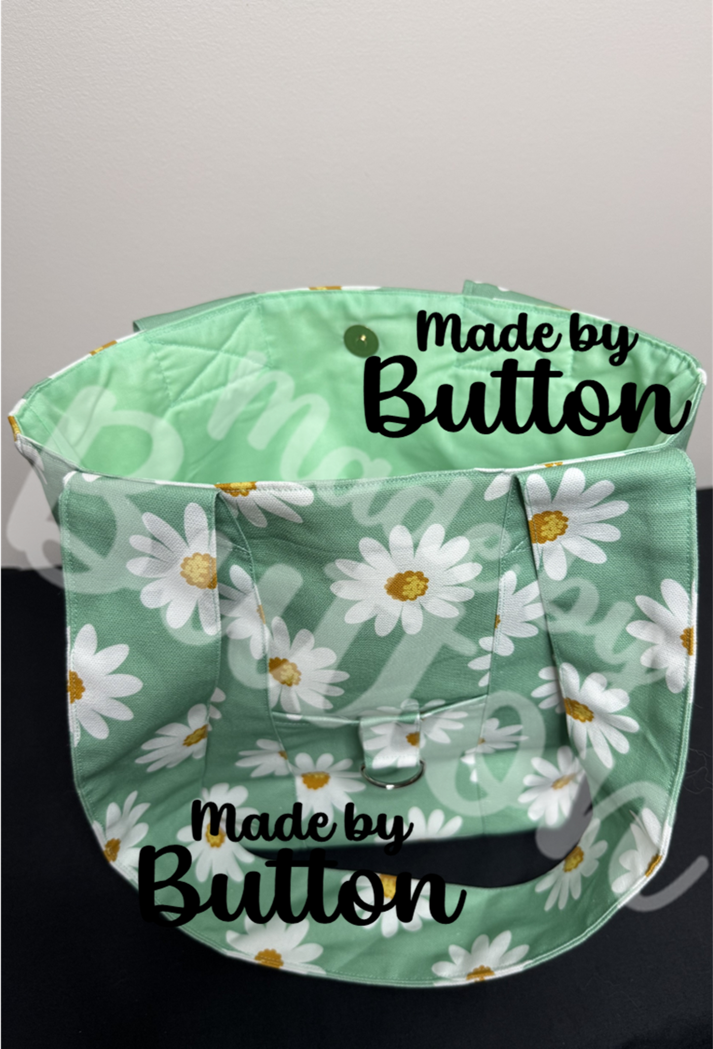 "Mint Daisy" Mini Tote Bag