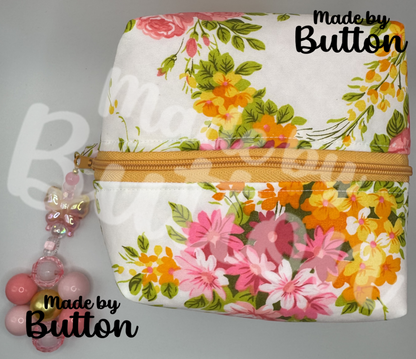 "Vivid Bouquet" Boxy Pouch