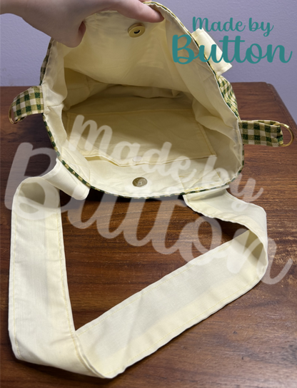 "Vintage Gingham" Mini Tote