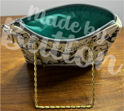 "Monochromatic Purr-fection" Zipper Pouch (Variant B)