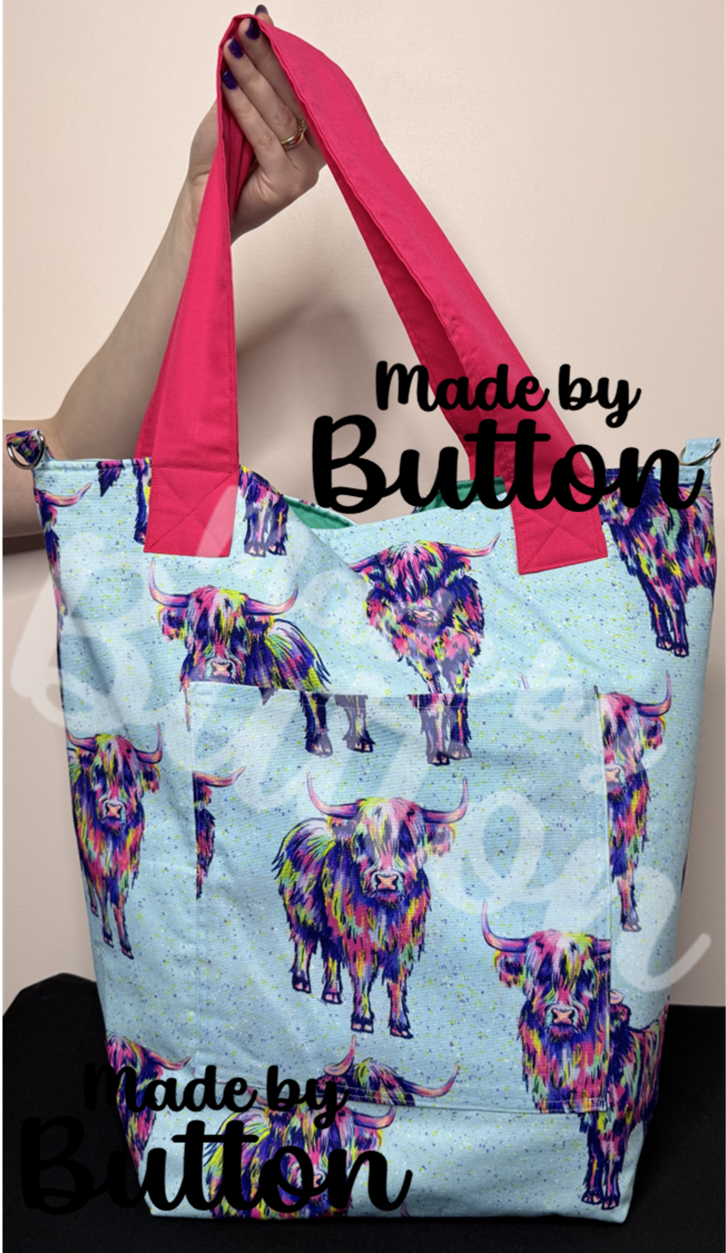 "Rainbow Pasture" Large Tote Bag