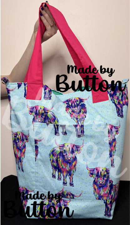 "Rainbow Pasture" Large Tote Bag