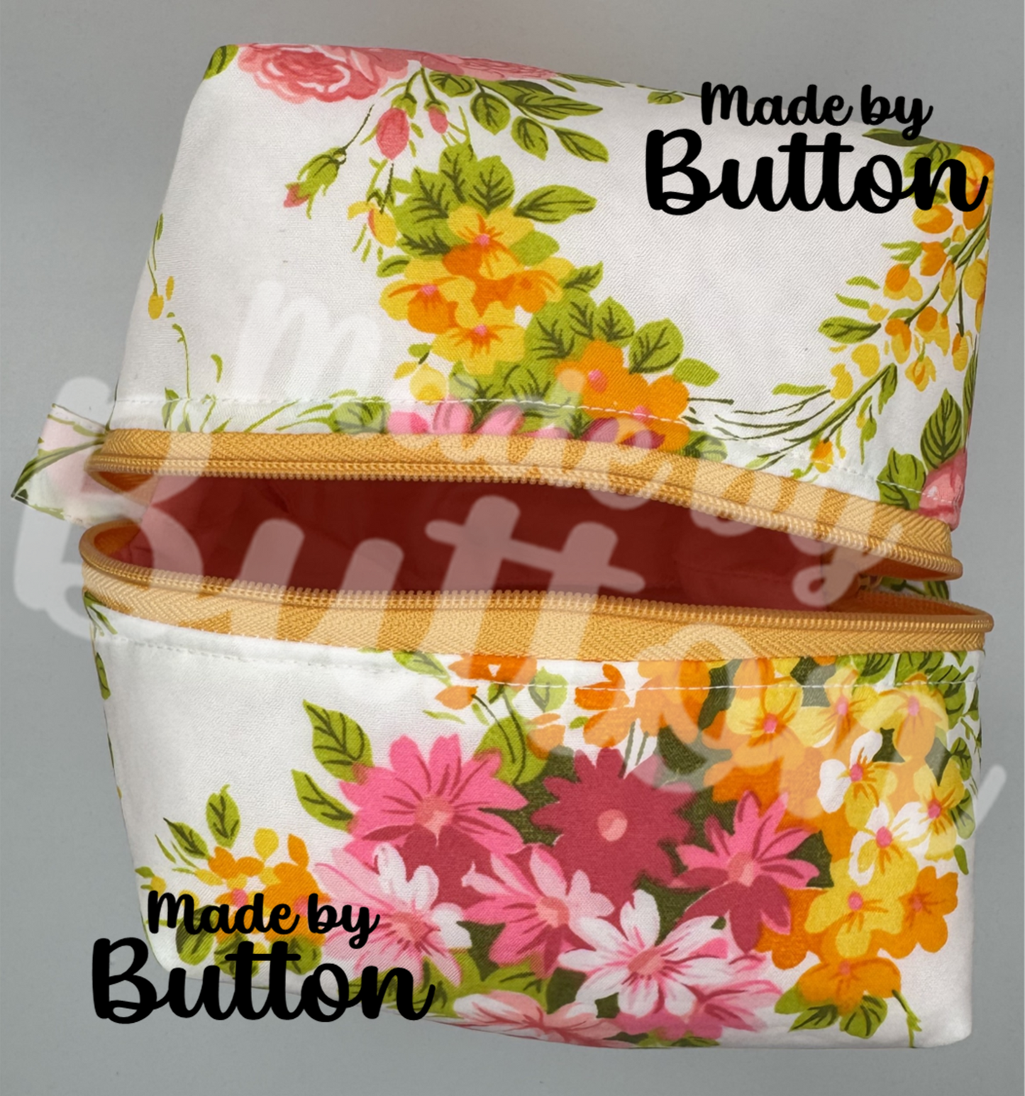"Vivid Bouquet" Boxy Pouch