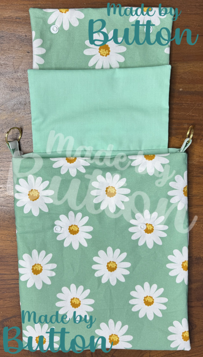 "Mint Daisy" Large Book Sleeves