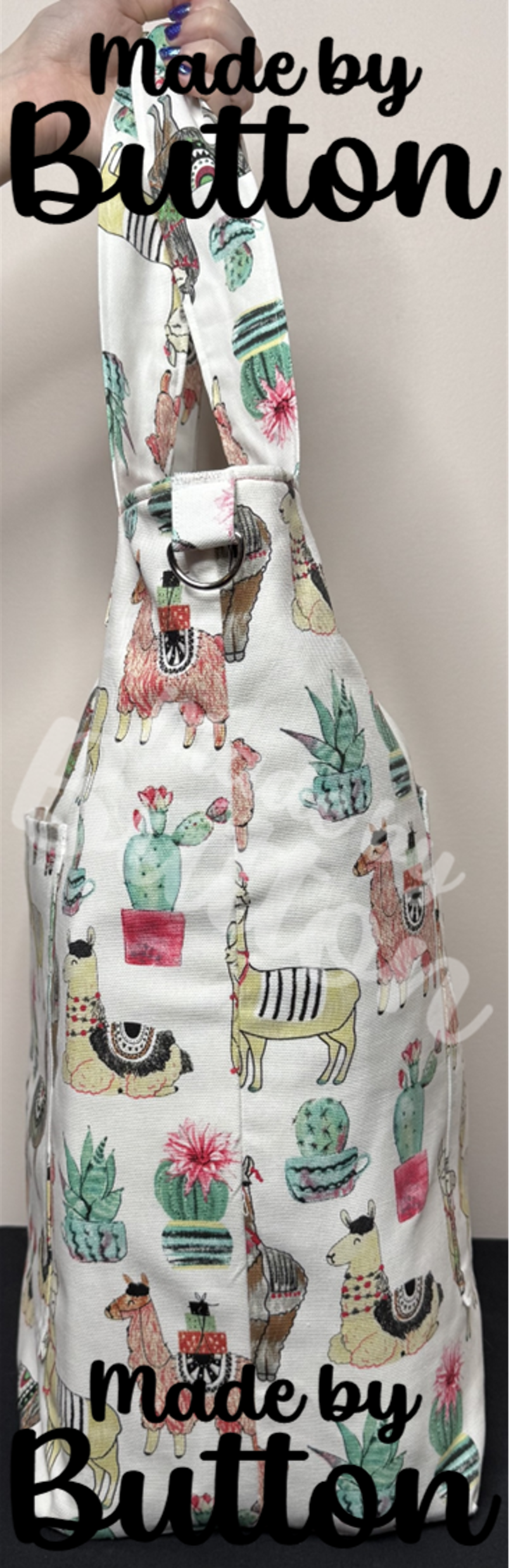 "Llama Be Prickly" Large Tote Bag