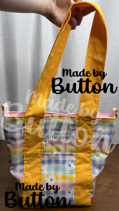 "Pastels, Kept In Check" Mini Tote Bag