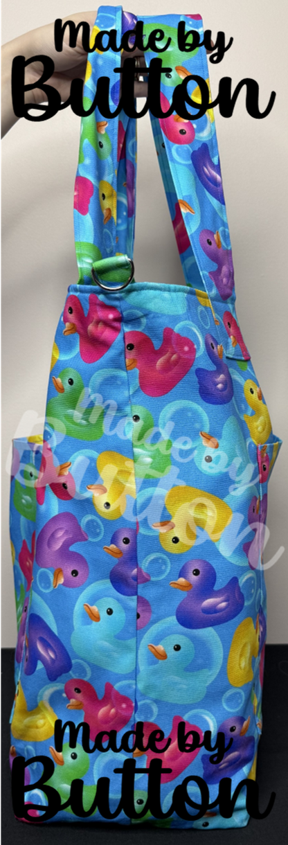 "Ducking Splash-tastic" Large Tote Bag