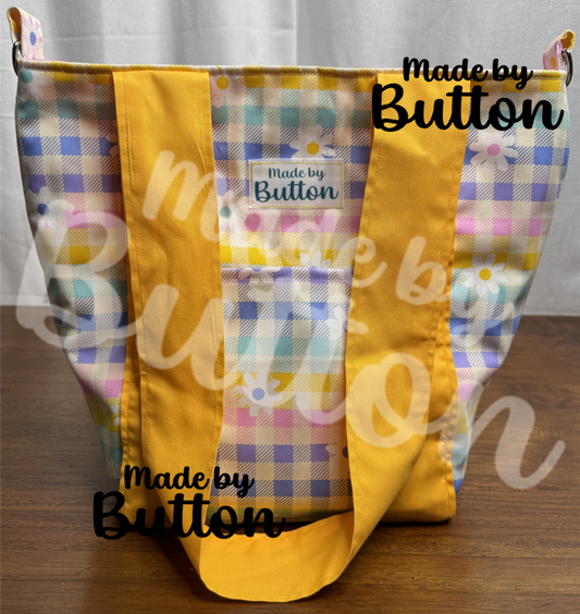 "Pastels, Kept In Check" Mini Tote Bag