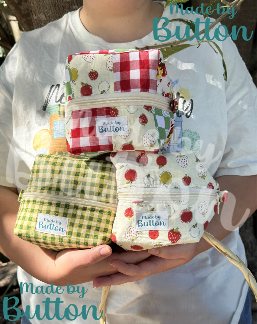 "Picnic Collage" Boxy Pouch