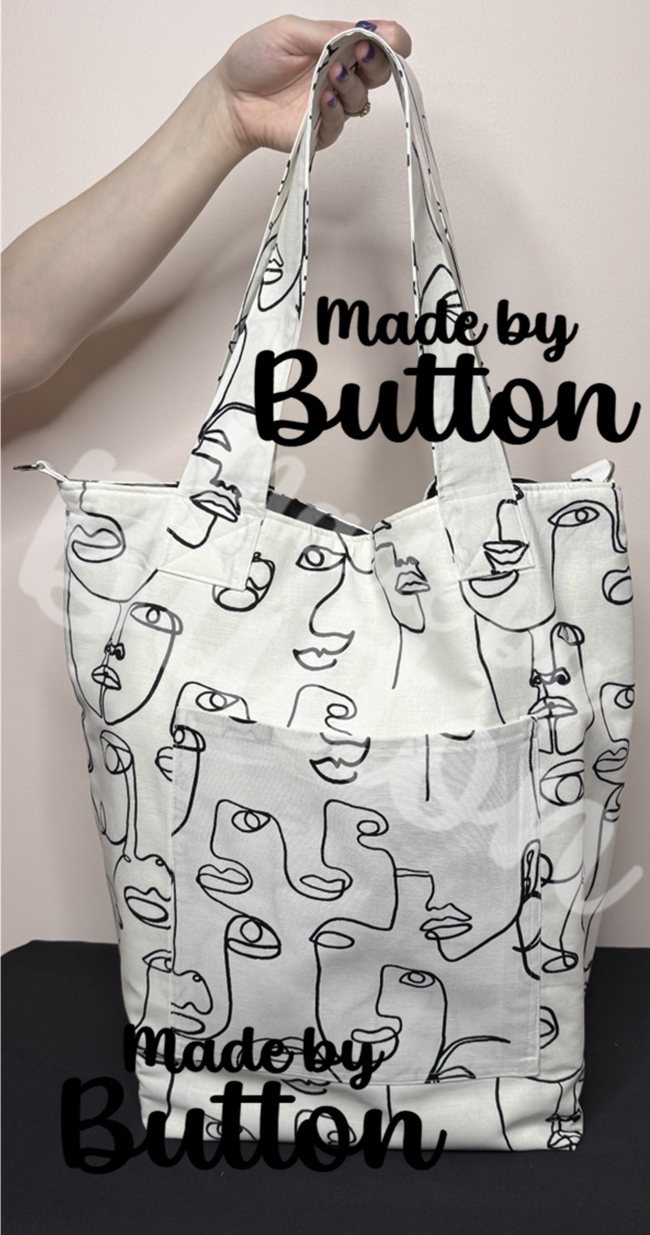 "Let's Face It!" Large Tote Bag
