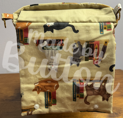 "Bookworm Kitty" Large Book Sleeve