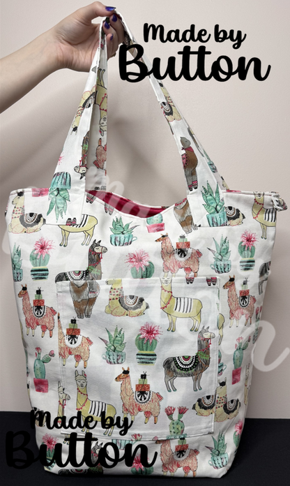 "Llama Be Prickly" Large Tote Bag