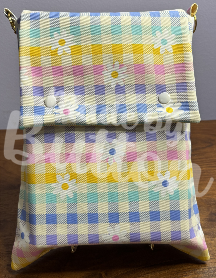 "Pastels, Kept In Check" Large Book Sleeves