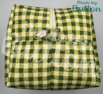 "Vintage Gingham" Boxy Pouch