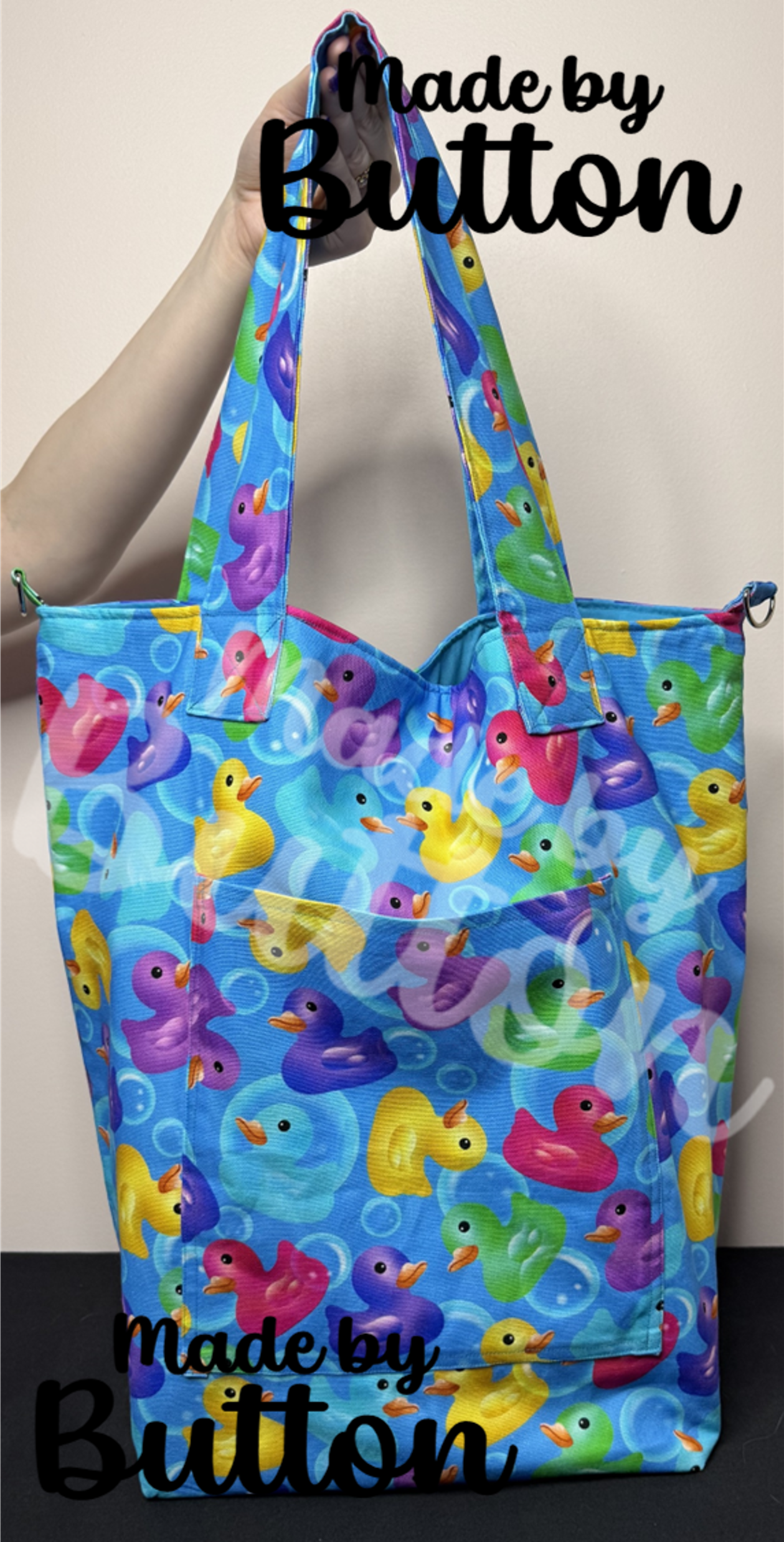 "Ducking Splash-tastic" Large Tote Bag