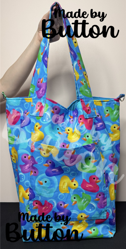 "Ducking Splash-tastic" Large Tote Bag