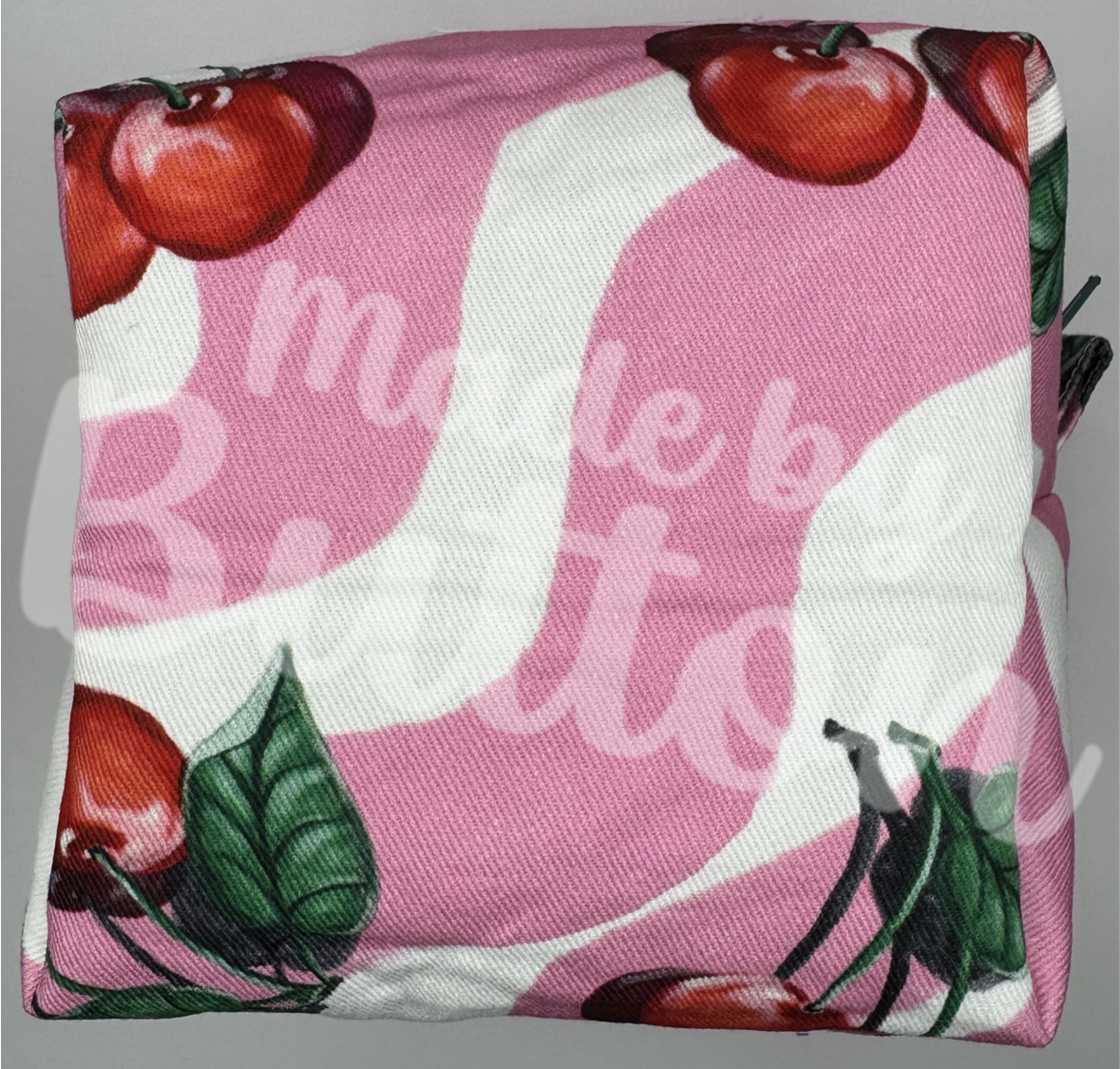 "Cherry Swirl Ice-Cream" Boxy Pouch