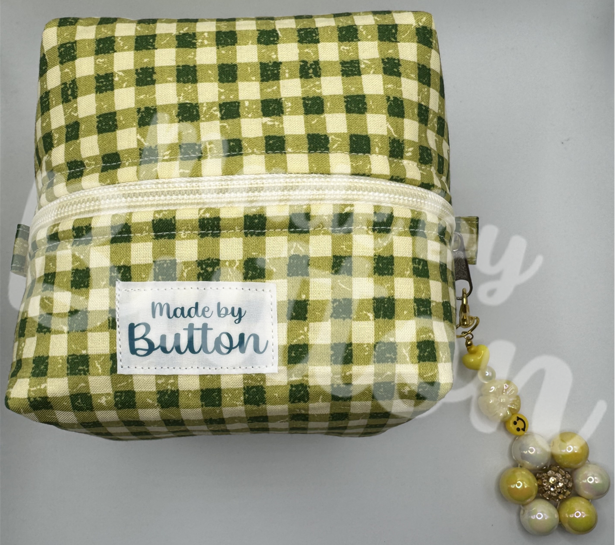 "Vintage Gingham" Boxy Pouch