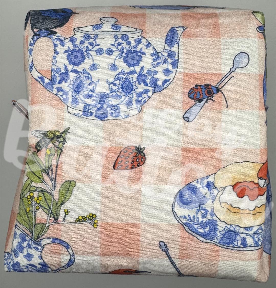 "Birdy Picnic" Boxy Pouch