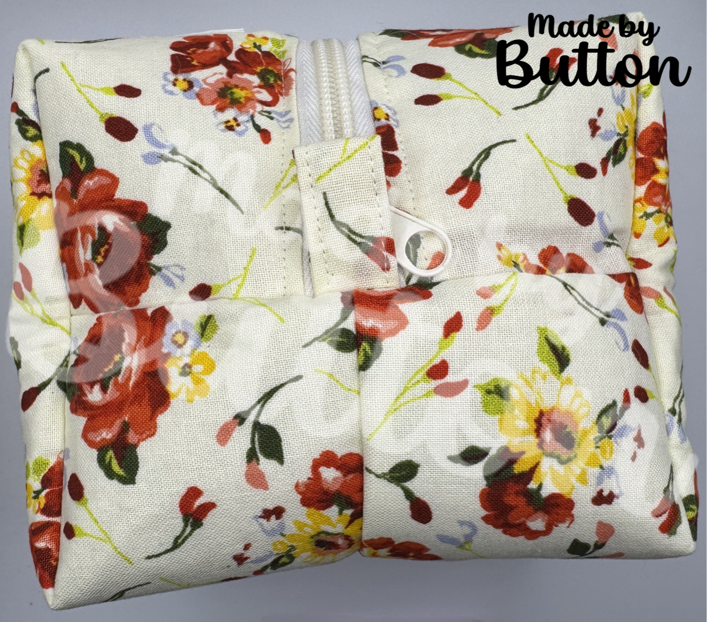 "Cozy Bouquet" Boxy Pouch (Variant D)
