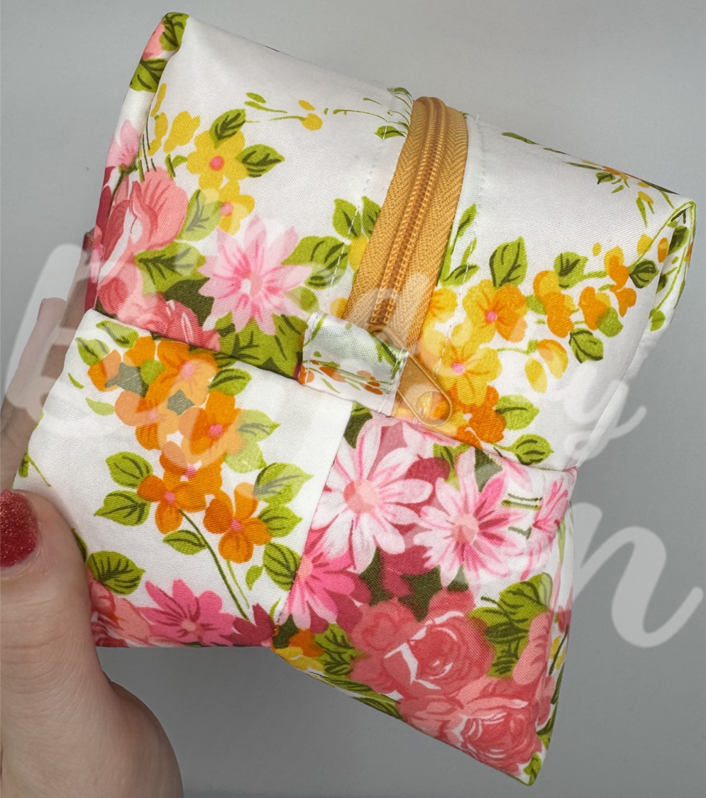 "Vivid Bouquet" Boxy Pouch
