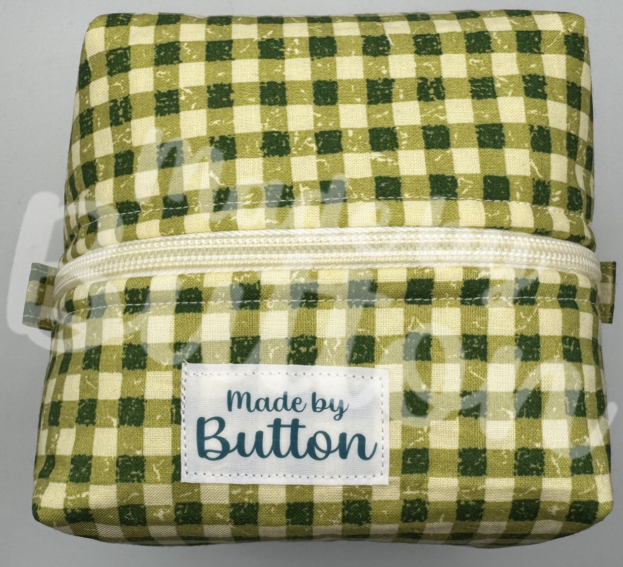 "Vintage Gingham" Boxy Pouch