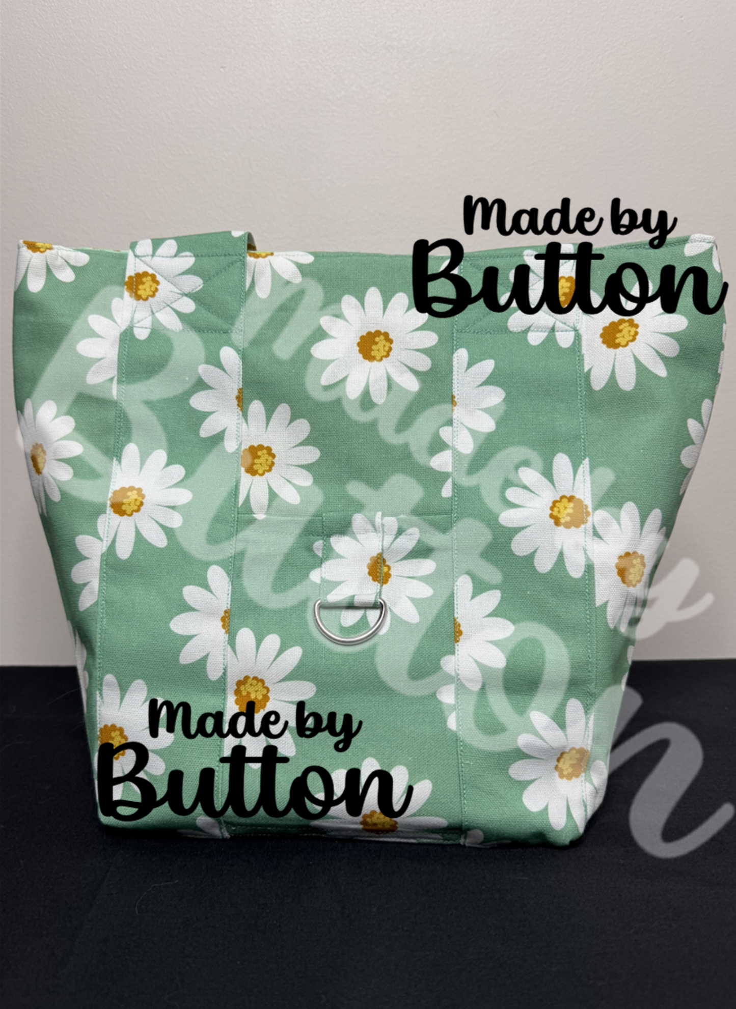 "Mint Daisy" Mini Tote Bag