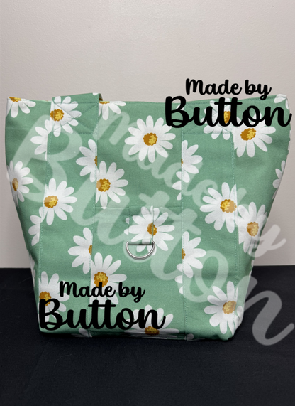 "Mint Daisy" Mini Tote Bag