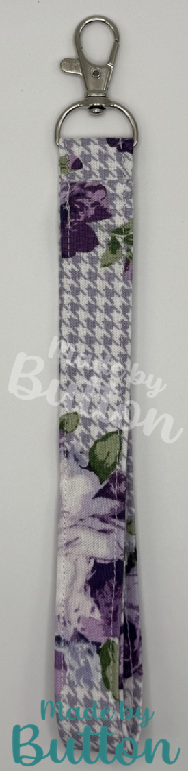 "Smell The Roses" Wristlet (Silver)