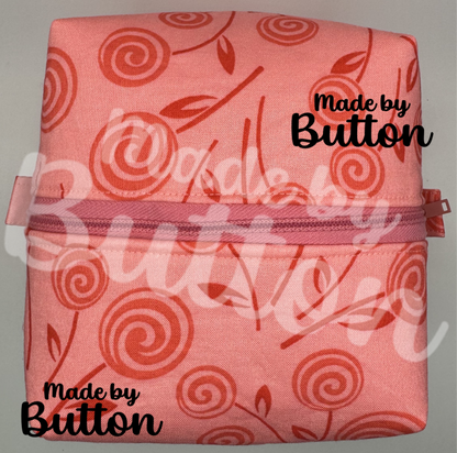 "Journey Through The Lollipop Flowers" Boxy Pouch